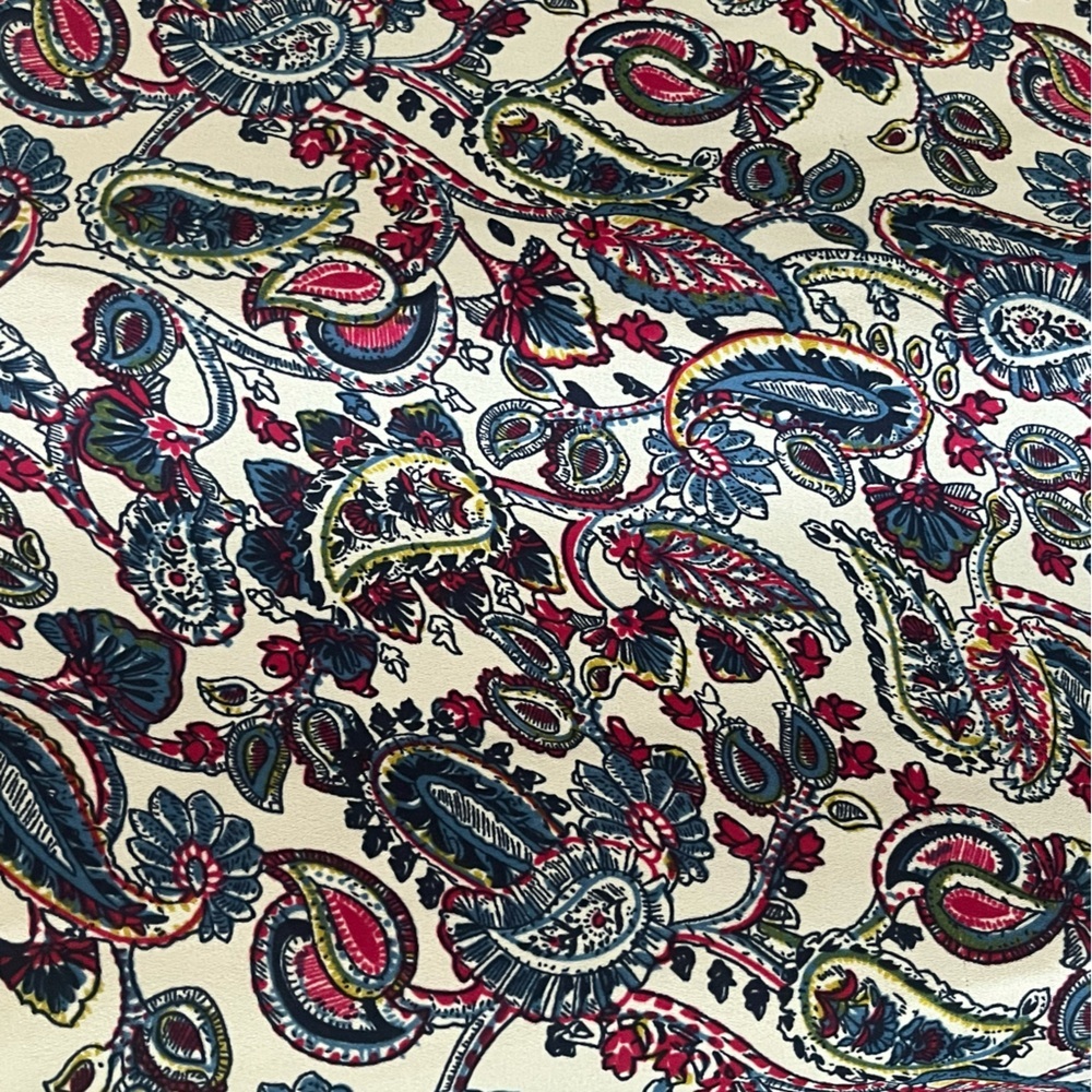 DR2 Designer Paisley Print Blouse Multicolor Women’s Size Medium - Picture 2 of 14